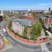 High-angle photo of Harvard Square