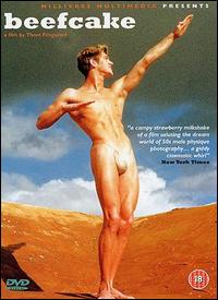 DVD cover for the film Beefcake with man in muscular pose