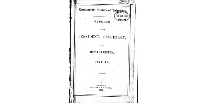 1872 MIT Presidents Report cover