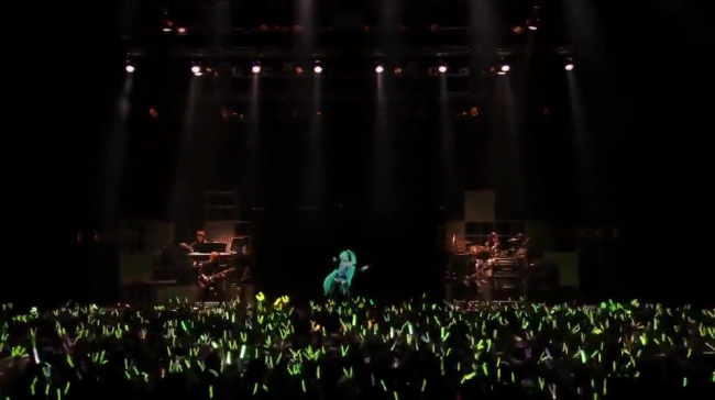 Figure 3 - Still frame of Hatsune Miku concert footage, an example of third-party video used under fair use.