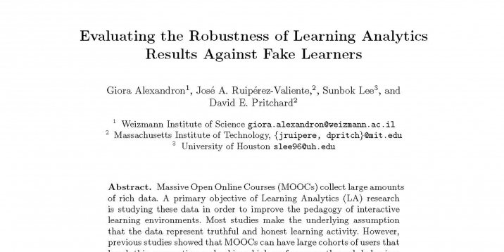 Evaluating the Robustness of Learning Analytics Results Against Fake Learners