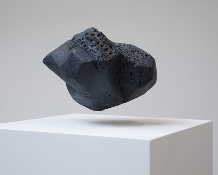 Agnieszka Kurant's floating stone art called "Air Rights"