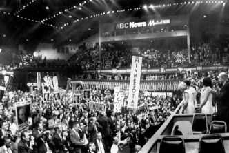 The Democratic National Convention in Chicago in 1968 is most remembered for the violence in the streets, but there was also chaos inside the convention hall