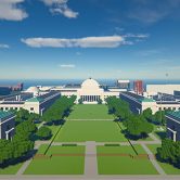 MIT's Killian Court as built in Minecraft