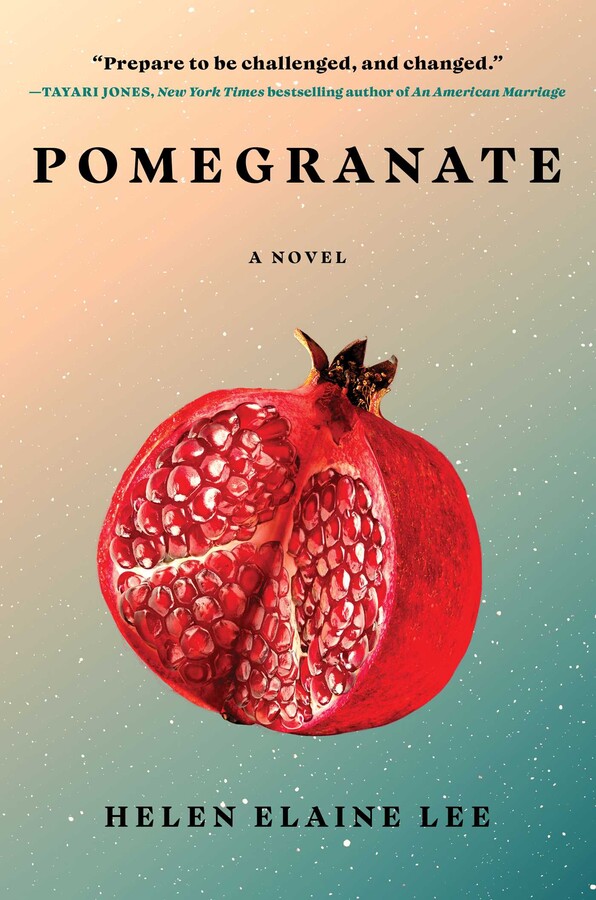 Cover of the book Pomegranate showing the title and illustration of a cross-section of a red pomegrate with seeds